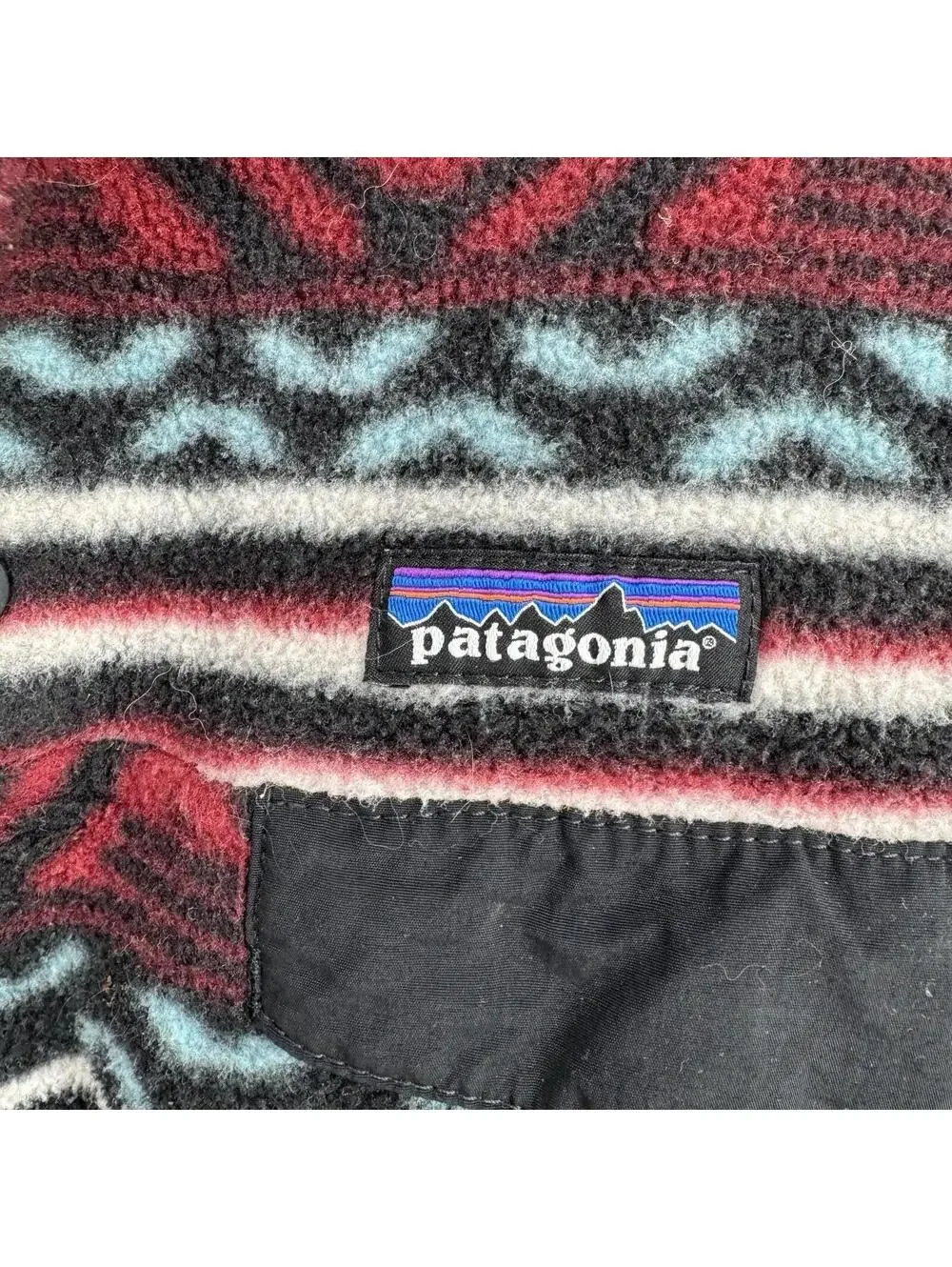 patagonia sweatshirt aztec mens small synchilla snap-t saltillo cinder red